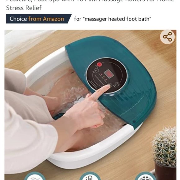 Foot Spa Bath Massager with Heat, Bubble and Vibration, 95-118℉ - Picture 4 of 7